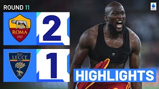 ROMA-LECCE 2-1 | HIGHLIGHTS | Roma score TWICE in added time to secure comeback! | Serie A 2023\/24