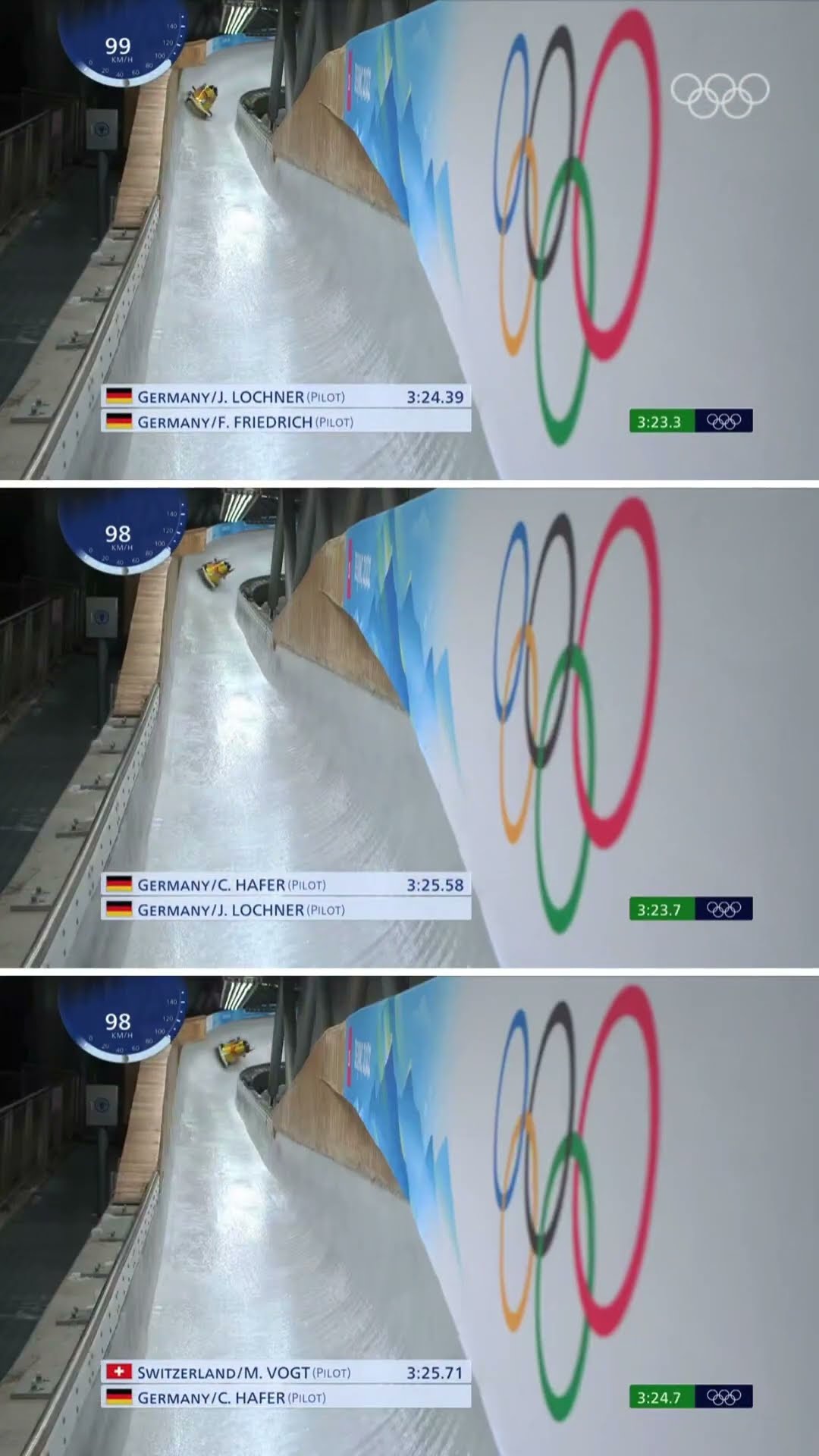 German 1-2-3, and Olympic bobsleigh history! ?? ? #Olympics #Bobsleigh #IBSFWorldChs2025