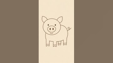 How to draw a Pig easy | drawing tutorial