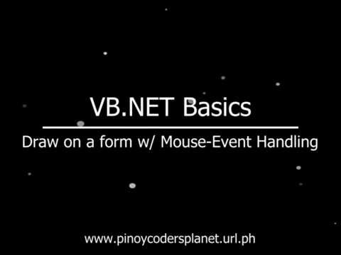 VB.NET Basics:  Draw on a form with Mouse Event Handling