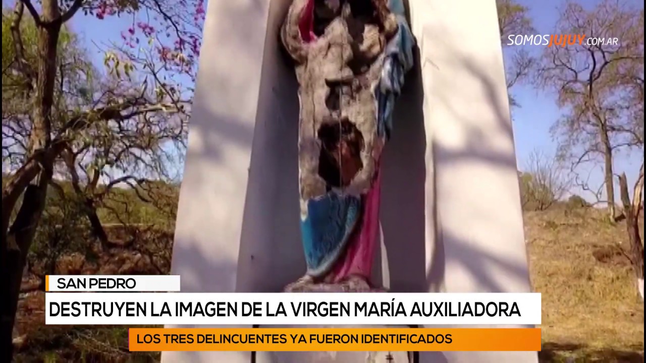 Destruyen la imagen de la Virgen María Auxiliadora somos de calle remix