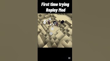 TRYING REPLAY MOD FOR THE FIRST TIME! #minecraft #shorts #replaymod #gaming