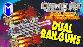 Dual Railguns And Missiles - Let's Play Cosmoteer Galaxy In Flames Modded Gameplay Ep 3