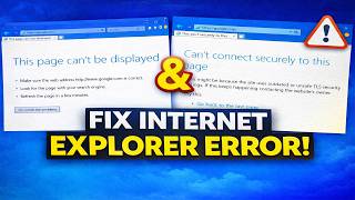 Fix This Page Can’t Be Displayed This Site is Not Secure & Can’t Connect Securely to This Page in IE