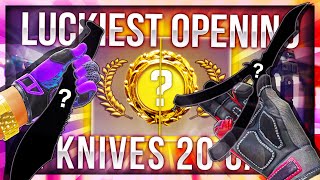 MY LUCKIEST CASE OPENING EVER (2 KNIVES IN 20 CASES)