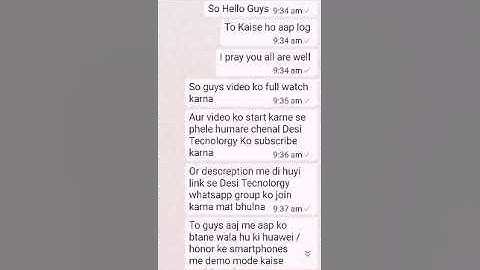 How to activate demo mode on huawei / honor smart phones