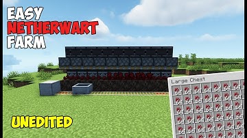 Easy Minecraft Nether Wart Farm For Beginners! (1.21 Tutorial) *unedited*