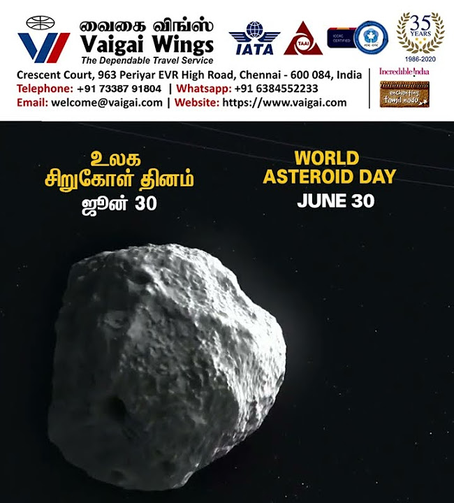 World Asteroid Day 2024 | Vaigai Wings | Travel Agency - YouTube