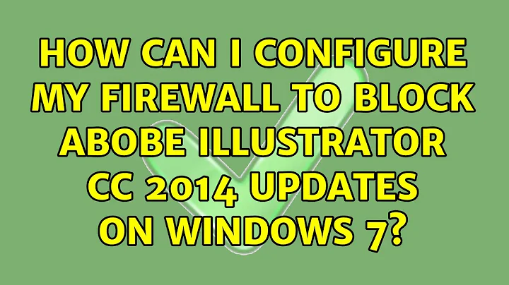 How can I configure my firewall to block Abobe Illustrator CC 2014 updates on Windows 7?