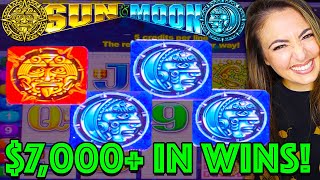 55 FREE GAMES = 2 JACKPOT HANDPAYS ON 🌞SUN & MOON🌜GAME