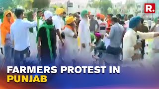 Punjab: Farmers March Towards CM&#39;s House, Hold Massive Protest Over Wheat Procurement