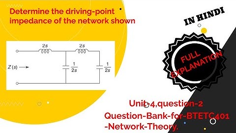 Determine the driving-point impedance of the network shown