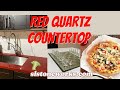 Red quartz countertops a timeless choice for your home  sl stone works  2024 kitchen