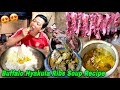 Buffalo hyakula ribs soup recipe  buffalo cutting skills in nepal  ragako sukuti  buff ribs curry