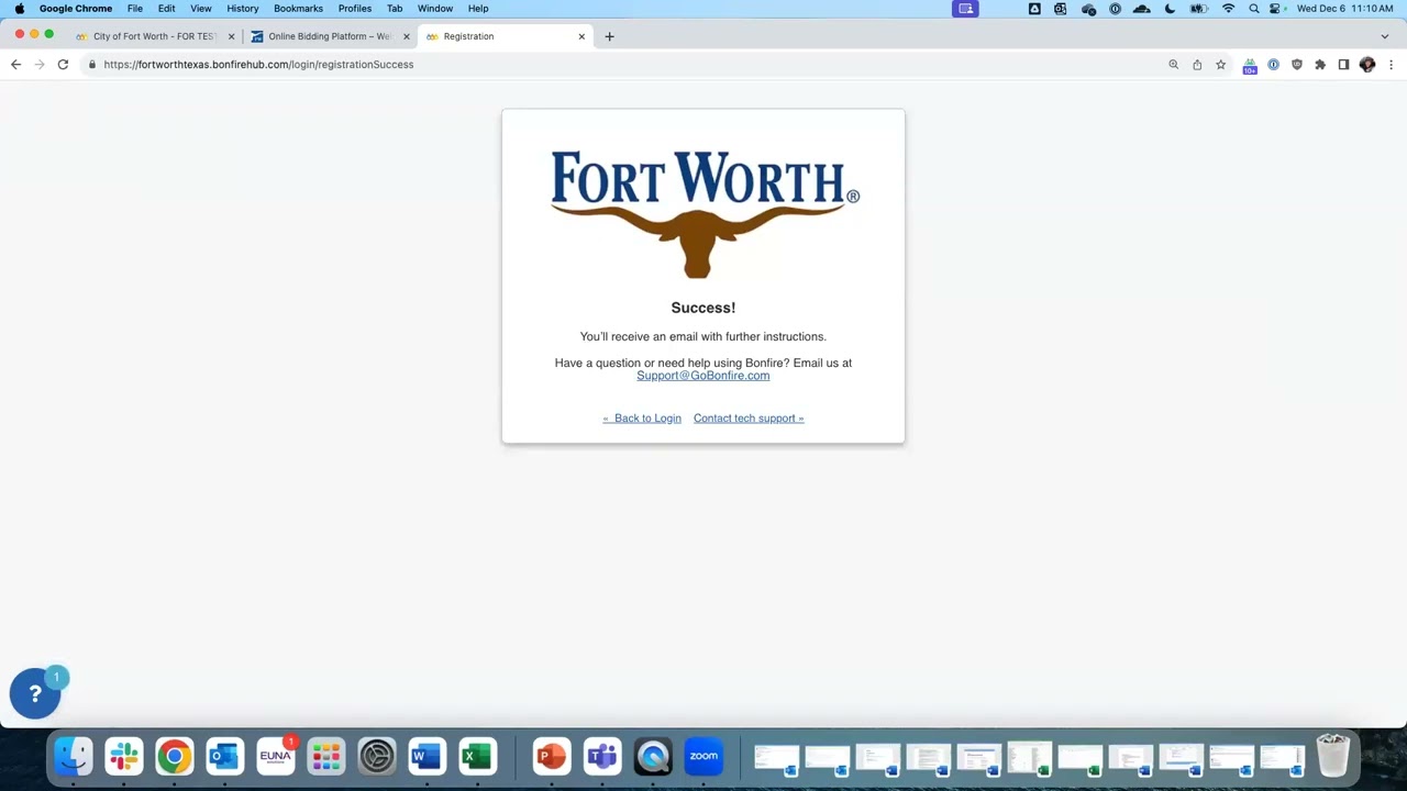 CFW VendorReg Vendor Submissions
