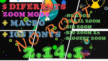 Agario ZOOM NO Root 2.14.1+ MACRO + iOS FONT (5 Diferents mods zoom) 2.14.0