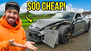 I BOUGHT A WRECKED PORSCHE 911 GT3 & REBUILT IT IN 24 HOURS image