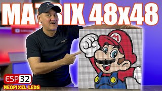 led matrix 48x48 pixelart animation by esp32 and wled