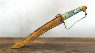 Old Rusty Knife Dagger Restoration  Beautiful Reveal