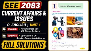 Class 10 English Unit 1 Exercise 2083 | Current Affairs and Issues Full Solutions | PragyaRoot SEE