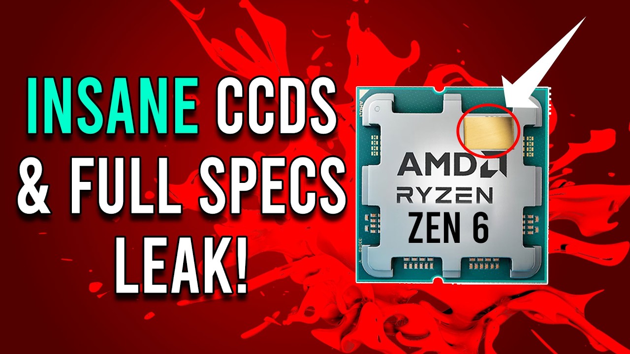 Zen 6 CCDs Are CRAZY: Performance, Full Specs & Die Sizes Leak!