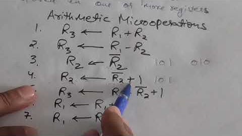 ARITHMETIC MICROOPERATIONS