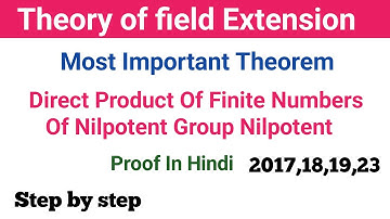 Direct product of finite number of nilpotent group is nilpotent | msc | math | Notes 