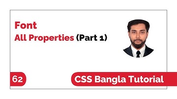 CSS Font All Properties: Css Font Style Variant Weight Size Line-Height Family (Part 01) By Nafees