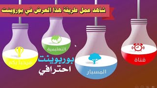 باوربوينت احترافي | تصميم احترافي لمبات مضيئة متحركة على مايكروسوفت باوربوينت Microsoft powerpoint