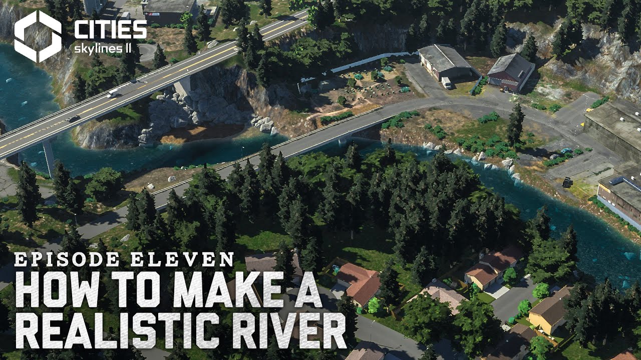 How To Create A REALISTIC Mountain River + Small Town Detail Ep 11 ...