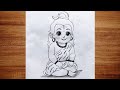 Lord Shiva Drawing | Cute Mahadev Drawing | Simple Drawing for Kids & Beginners