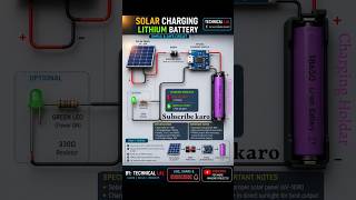 Solar Panel se18650 Battery Charge Kaise Kare?☀️ #shorts #solar #lithiumbattery# #electronicsproject