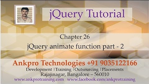 JQuery 26 - Animation part 2 - easing