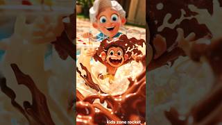 Monkey Found a Magical Chocolate Pool on Highway… But Still No Likes or Subscribe 😭🍫🐒🚀 #shorts #ai