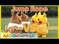 Pikachu vs eevee  jump rope  pokmon fun  pokmon kids tv