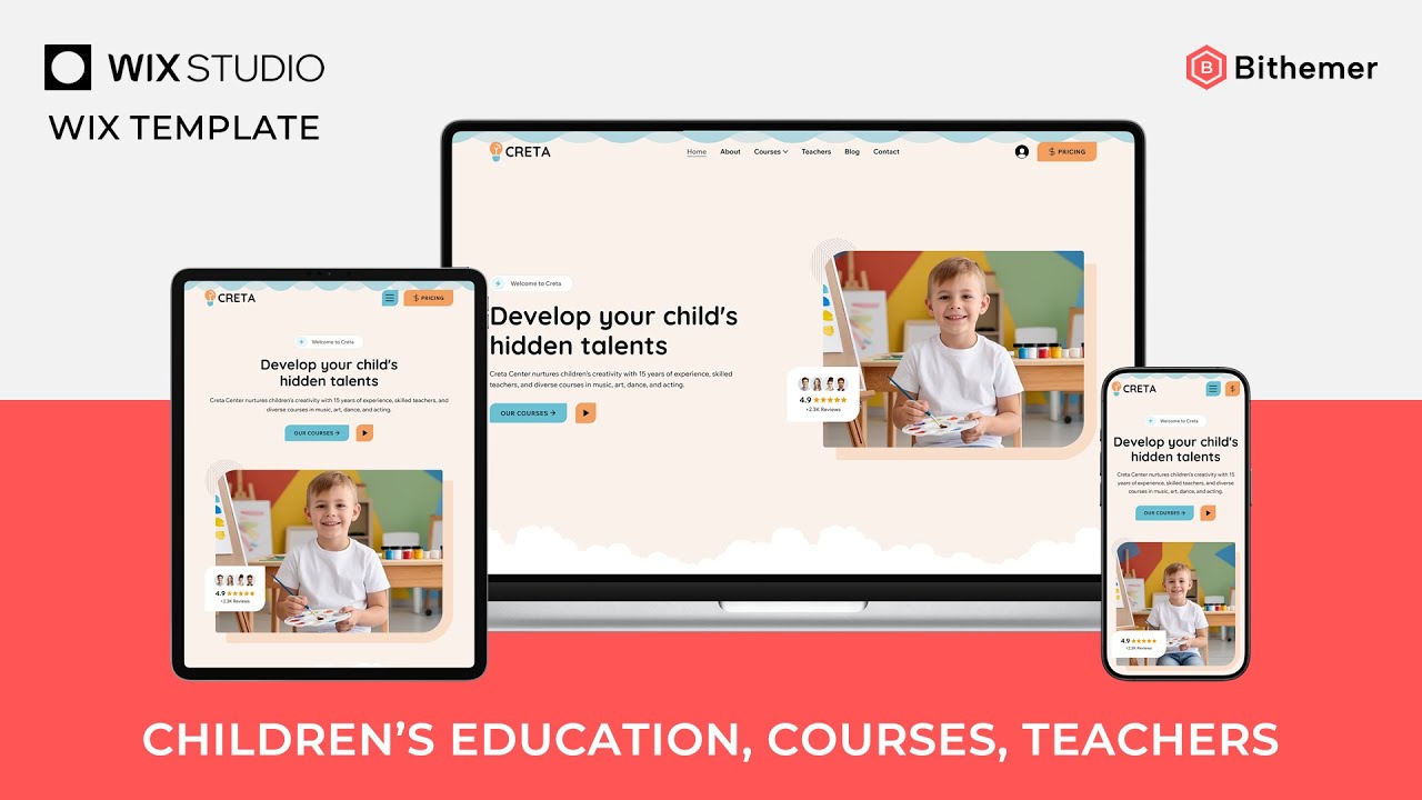 Wix Template for Children’s Education, Courses & Teachers | Wix Studio 