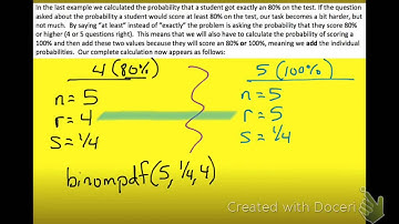 binomial probability (at least-at most)