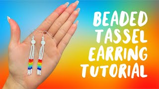 Beaded Tassel Earring Tutorial | Beading | Beginner Friendly | How To Bead | Beadwork | Native Made