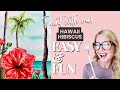 Hibiscus Vintage Hawaii Easy &amp; Fun Acrylic Painting Tutorial
