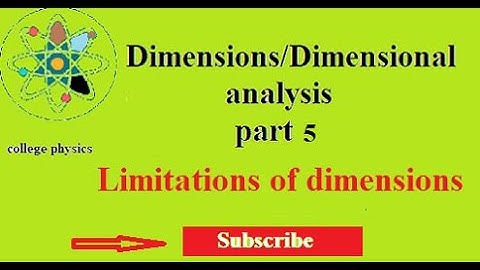 Limitations of dimensional analysis || Unit and measurements |chapter 1| physics with Dr. zawwar