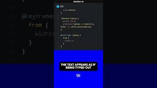 Upgrade your boring website headings with this CSS typing animation!#css #html #tricks