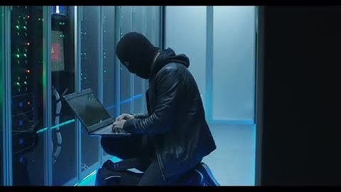 Hacker Breaking Into Server System Stock Video