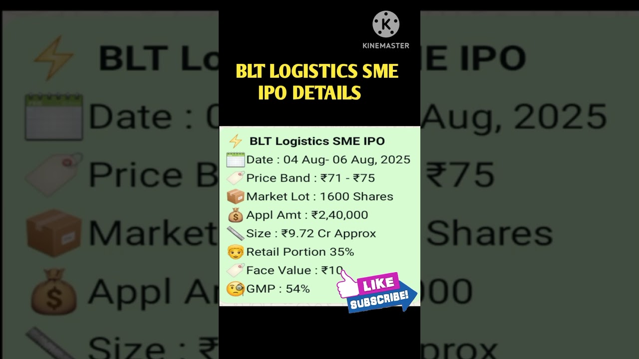 BLT LOGISTICS SME IPO DETAILS 