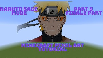 Minecraft Pixel Art Tutorial   Naruto Sage Form  Part 9