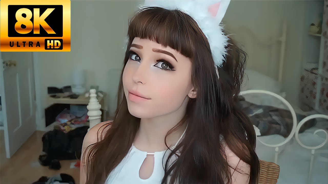 Belle Delphine makeup tutorial | AI 8K upscaled (best quality)