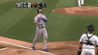 KC@CWS: Hosmer evens the score with solo shot in 6th