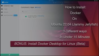 How to Install Docker on Ubuntu 2204 - Jammy Jellyfish