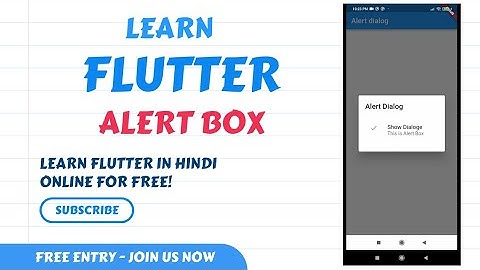 Flutter AlertBox | Flutter Dialog Box | flutter alert dialog