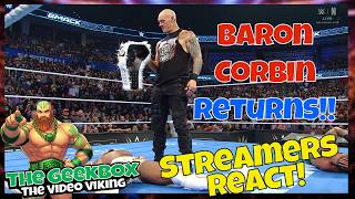 Streamers React! Baron Corbin returns on Smackdown!! #wwe #wrestling #reaction