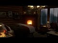 Cozy cabin ambience - rain and thunderstorm & fireplace sounds - 8 Hours Rain sounds